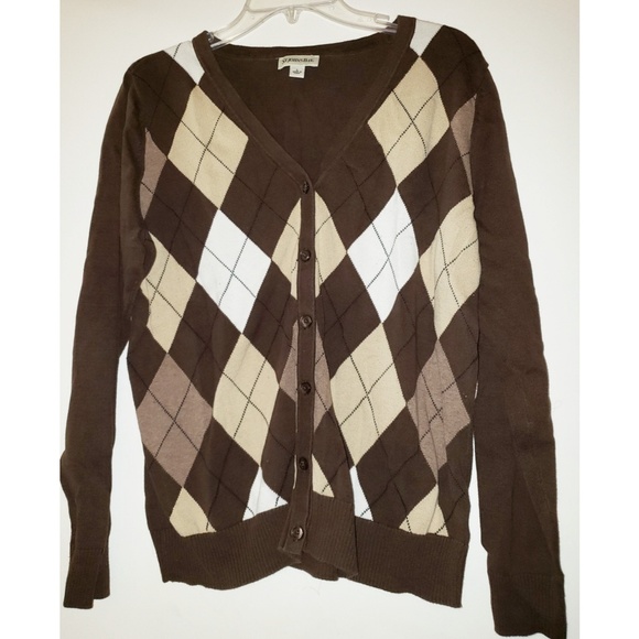 Brown Argyle Cardigan | Poshmark